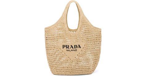 prada straw tote bag